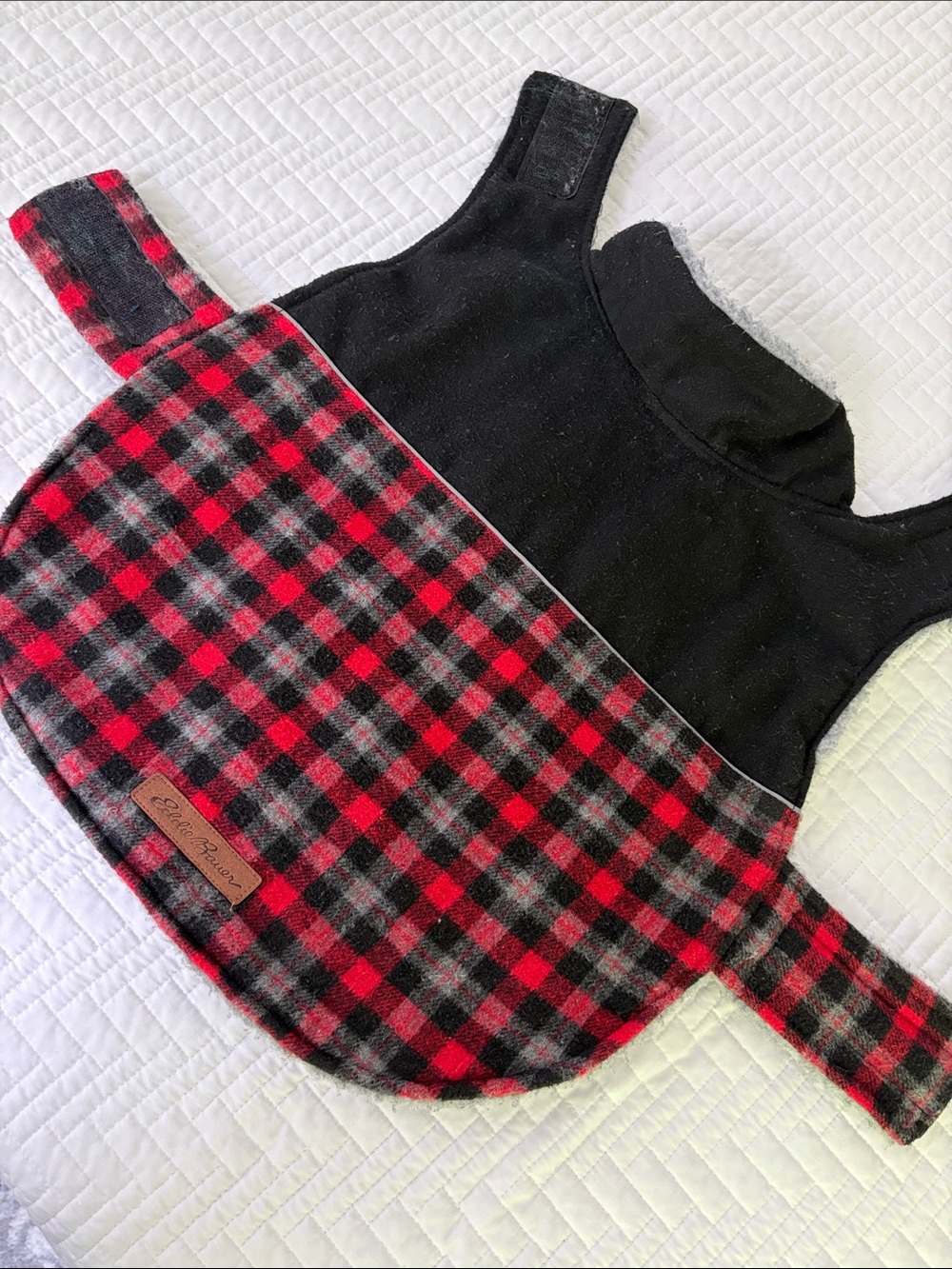 Dog Black & Red Buffalo Plaid Reversible jacket
